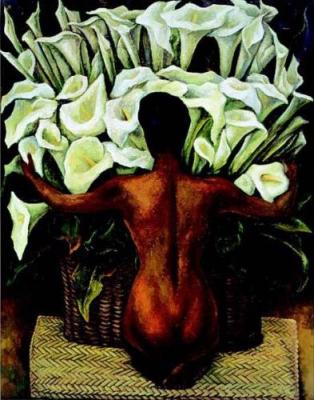 Nude With Calla Lilies art print by Diego Rivera