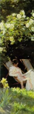Havepartie med Marie Kroyer art print by Peder Severin Kroyer