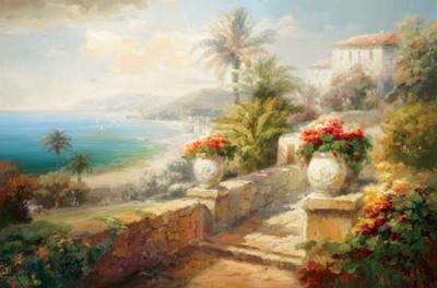 Capri Villa art print by Roberto Lombardi