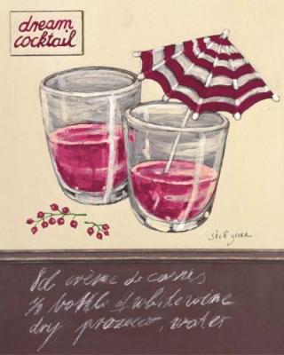 Dream cocktail art print by Steff Green