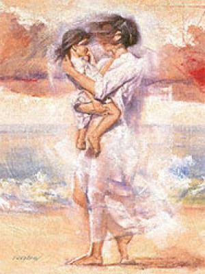 Attectionate embrace art print by Talantbek Chekirov