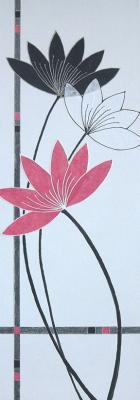 Fuchsia Lotus Flowers art print by Alan Buckle