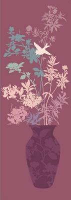 Mauve Blossom Vase art print by Alan Johnstone