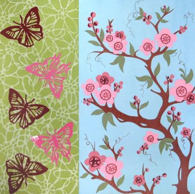 Blossom Flower And Butterfly art print by Cuisset G.