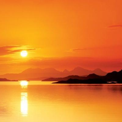Sunset at Rum and Eigg art print by Anonymous