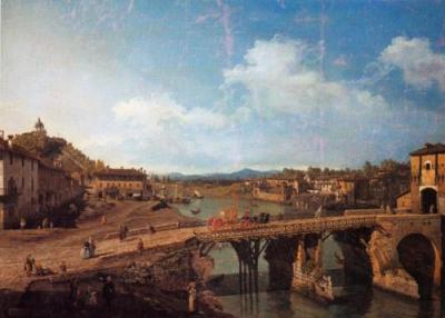 Antico Ponte art print by Bernardo Bellotto