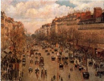 Boulevard Montmartre. Pomeriggio di sole art print by Camille Pissarro