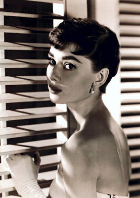 Audrey Hepburn (Blinds) art print by Celebrity Image