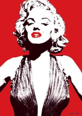Celebrity Paintings Sale on Marilyn Monroe Red By Celebrity Image Art Print Worldgallery Co Uk