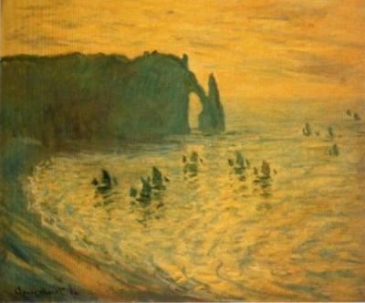 Barche da pesca in partenza da Etretat, 1886 art print by Claude Monet