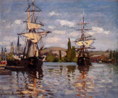 La Senna a Rouen, 1872 art print by Claude Monet