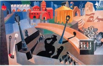 Citta meccanizzata dalle ombre, 1920 art print by Depero