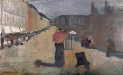 From Kart Johan Street, 1890 art print by Edward Munch