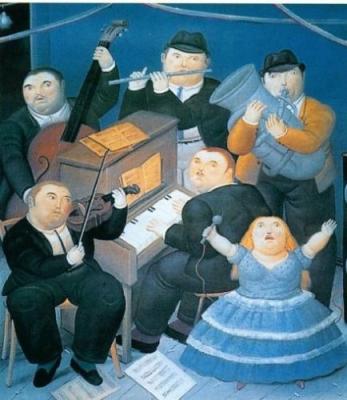 I musicisti art print by Fernando Botero