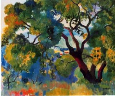 Paesaggio a Saint-Tropez art print by Henri Manguin