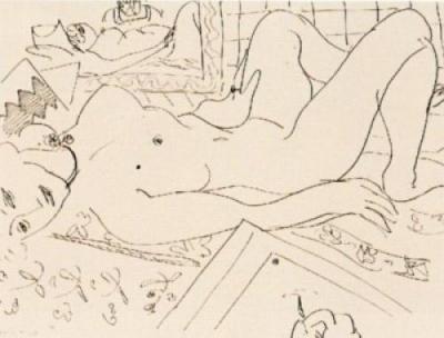 Nudo sdraiato art print by Henri Matisse