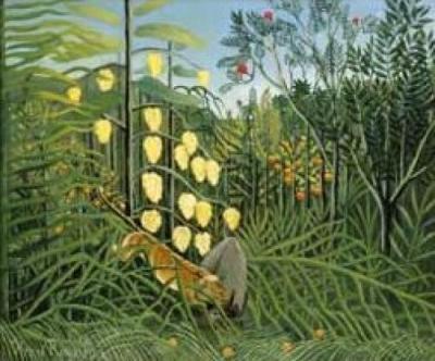 Combat du tigre art print by Henri Rousseau