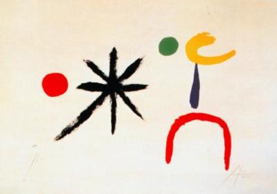 Le jeune fille an clair de lune, 1951 art print by Joan Miro