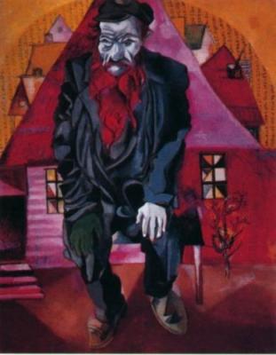 L'ebreo rosso art print by Marc Chagall