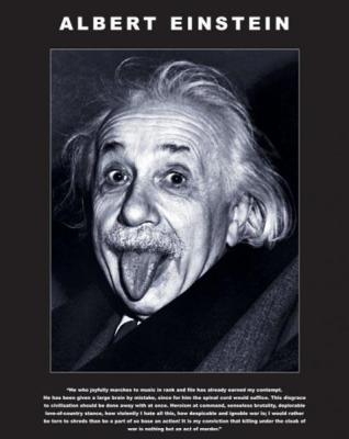 Albert Einstein (Tongue) art print by Maxi Posters