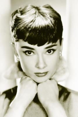 Audrey Hepburn (Sepia) art print by Maxi Posters