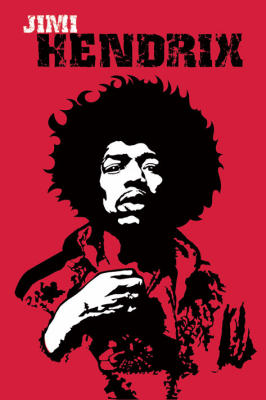 Jimi Hendrix (Revolution) art print by Maxi Posters