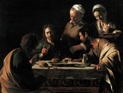 Cena in Emmaus art print by Michelangelo Merisi Da Caravaggio