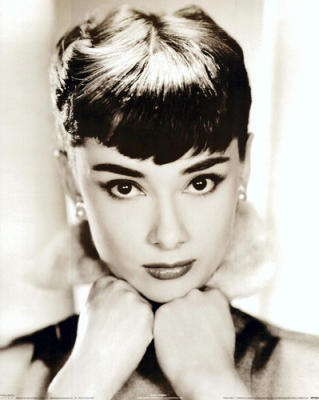 Audrey Hepburn (Sepia) art print by Mini Posters