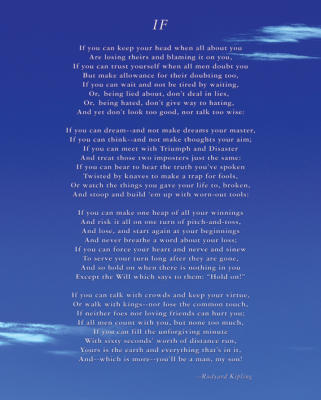 If (Rudyard Kipling) art print by Mini Posters