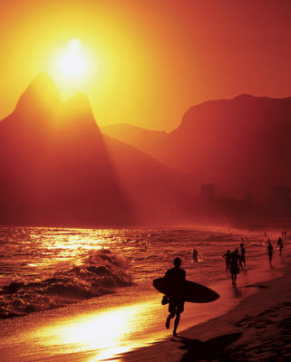 Ipanema Beach art print by Mini Posters