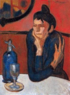 La bevitrice di assenzio art print by Pablo Picasso