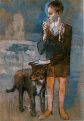 Ragazzo con cane art print by Pablo Picasso