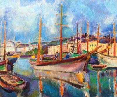 Le Port du Havre, 1906 art print by Raoul Dufy