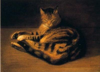 Chat couche, 1898 art print by Theophile-Alexandre Steinlen
