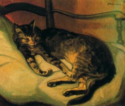 Chat couche, 1898 II art print by Theophile-Alexandre Steinlen
