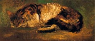 Chiffon endormi art print by Theophile-Alexandre Steinlen