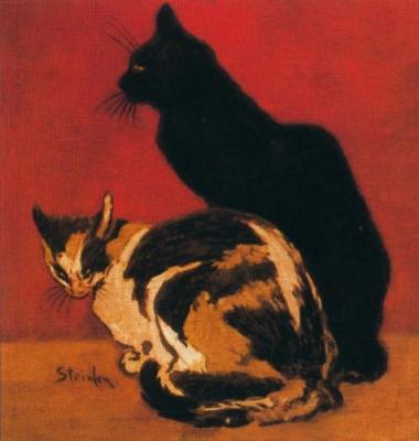 Les chats, 1910 art print by Theophile-Alexandre Steinlen