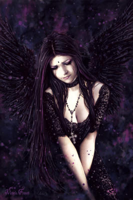 Lamenting Angel art print by Victoria Frances