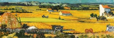 La mietitura, 1888 art print by Vincent Van Gogh