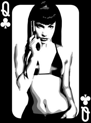 Queen of Clubs art print by Annabel de Vetten