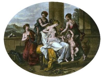 Toilet of Venus (Restrike Etching) art print by Angelica Kauffmann