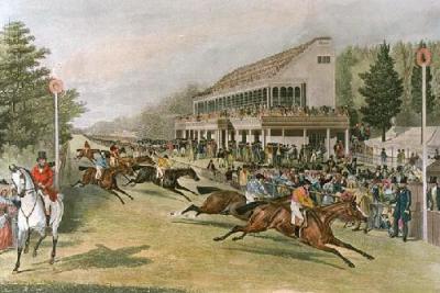 Goodwood Grandstand 1853 (Restrike Etching) art print by Anonymous