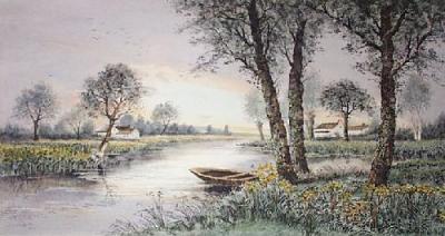 In the Gloaming (Restrike Etching) art print by Anonymous