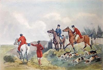 Laying On Hounds (Restrike Etching) art print by Anonymous