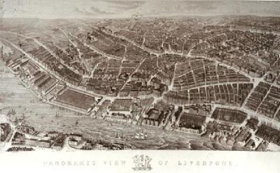 Liverpool (Panoramic View) (Restrike Etching) art print by Anonymous