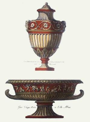 Vases - Pl. I (T'cotta) (Restrike Etching) art print by Anonymous