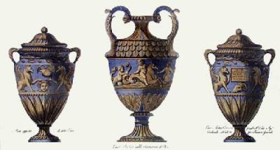 Vases - Pl. IV (Blue) (Restrike Etching) art print by Anonymous