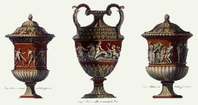 Vases - Pl. V (T'cotta) (Restrike Etching) art print by Anonymous