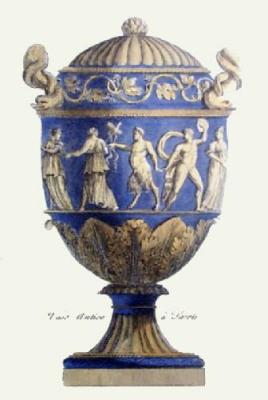 Vases - Pl. VII (Blue) (Restrike Etching) art print by Anonymous