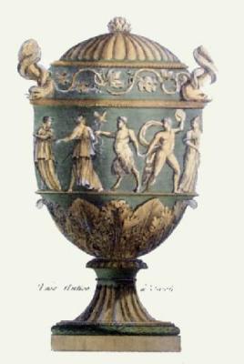 Vases - Pl. VII (Green) (Restrike Etching) art print by Anonymous